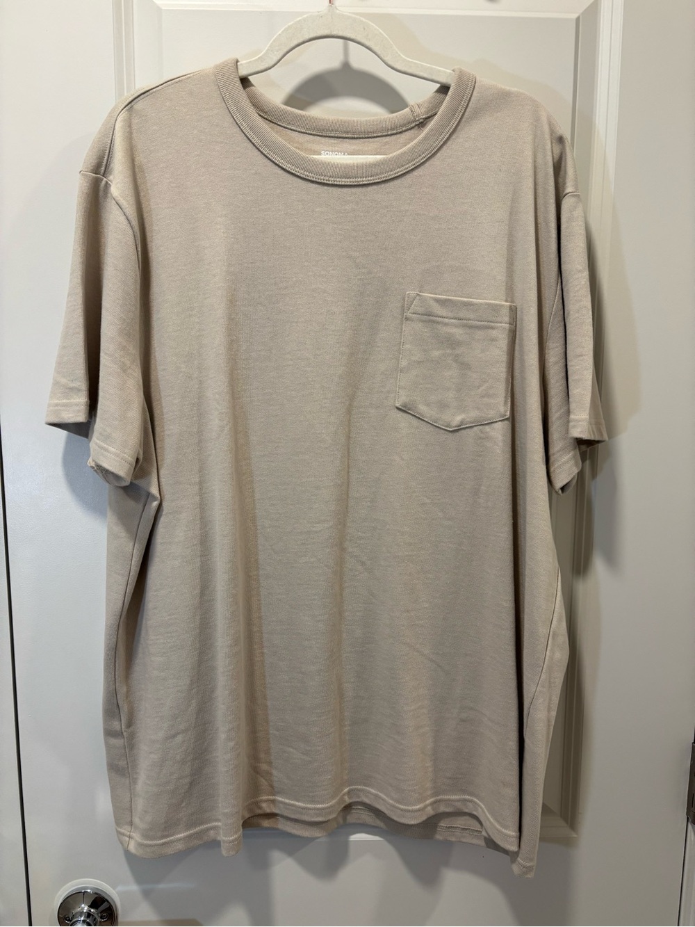 Sonoma Short-Sleeve Pocket Tee in Light Beige